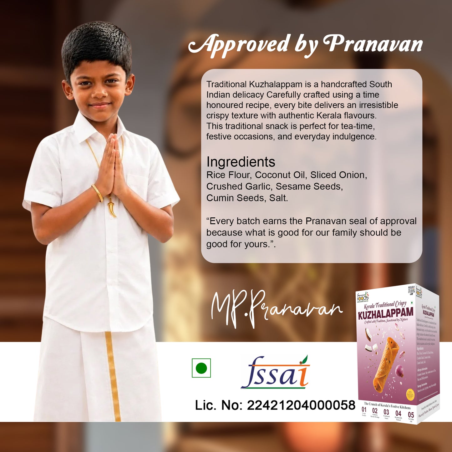 A promotional graphic for MP.Pranavan
