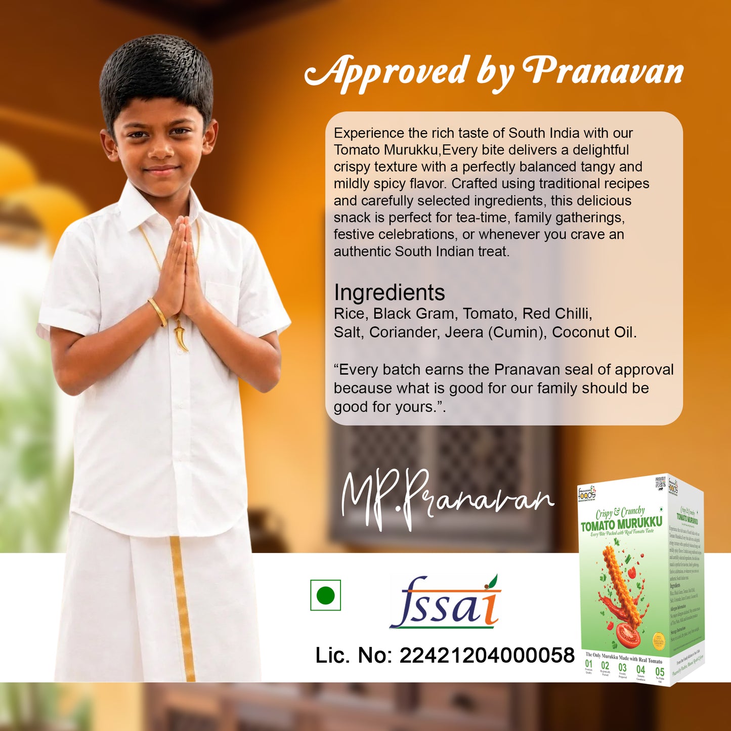 Promotional graphic for MP.Pranavan